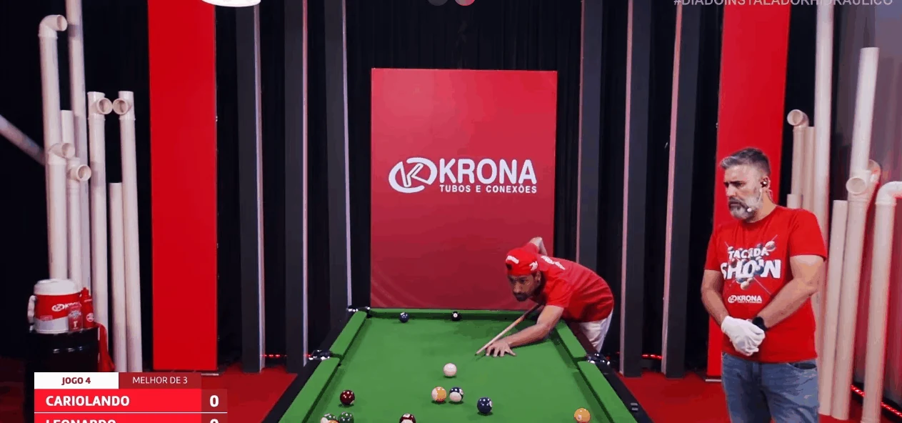 Desafio Krona transmitido no canal Mundo da Sinuca